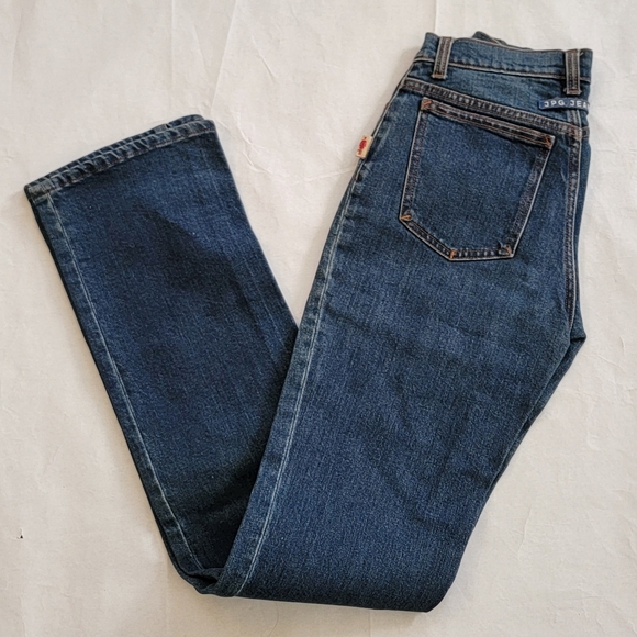 Jean Paul Gaultier Denim - JEAN PAUL GAULTIER JPG Donna 👏🏻straight leg blue jeans👖27x33 👀look all pics